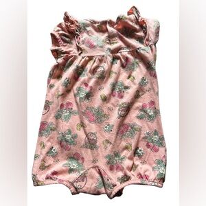 🍓 Carhartt Pink Strawberry Romper — 24M